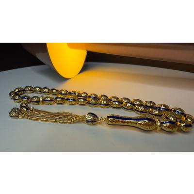 Mine İşlemeli Full Gümüş Tasarım Tespih