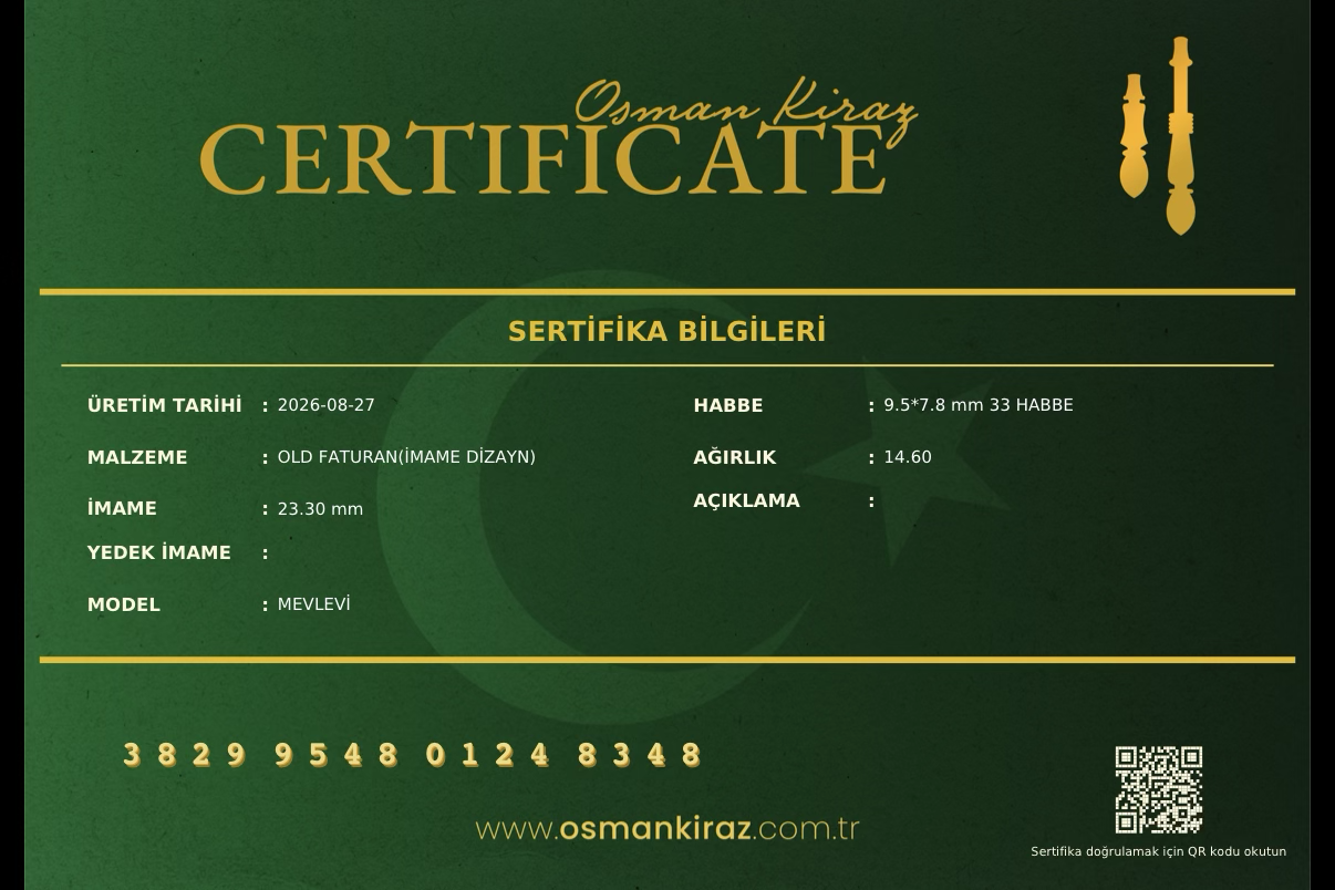 Osmanlı Sıkma Osman KİRAZ görsel 18